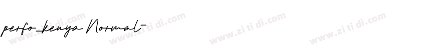 perfo_kenya Normal字体转换